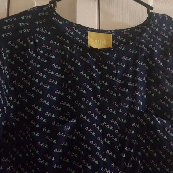 MAEVE Long Sleeves Blue Bird Blouse Anthropologie - Picture 7 of 7